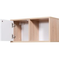 Полка Мебель-класс полка Куб-3 (белый/дуб сонома)