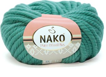 Пряжа для вязания Nako Pure wool plus 11478 100 г 30 м (бирюзовый)