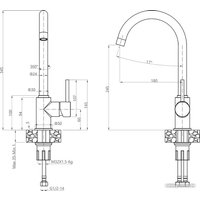 Смеситель GranFest Мрамор 3650 (кашемир)
