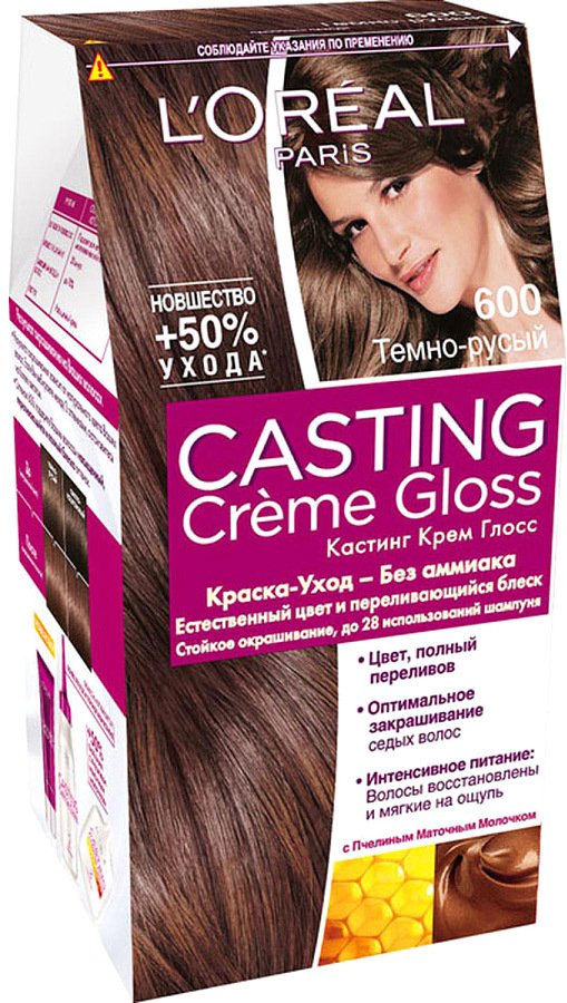 

Крем-краска для волос L'Oreal Casting Creme Gloss 600 Темно-русый
