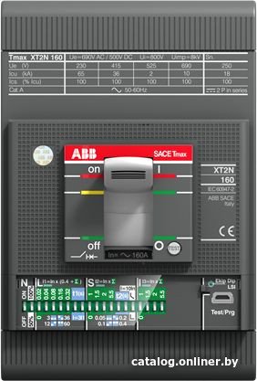 Выключатель автоматический ABB Tmax XT2 160/160A 3P 50кA Ekip LS/I 1SDA067804R1