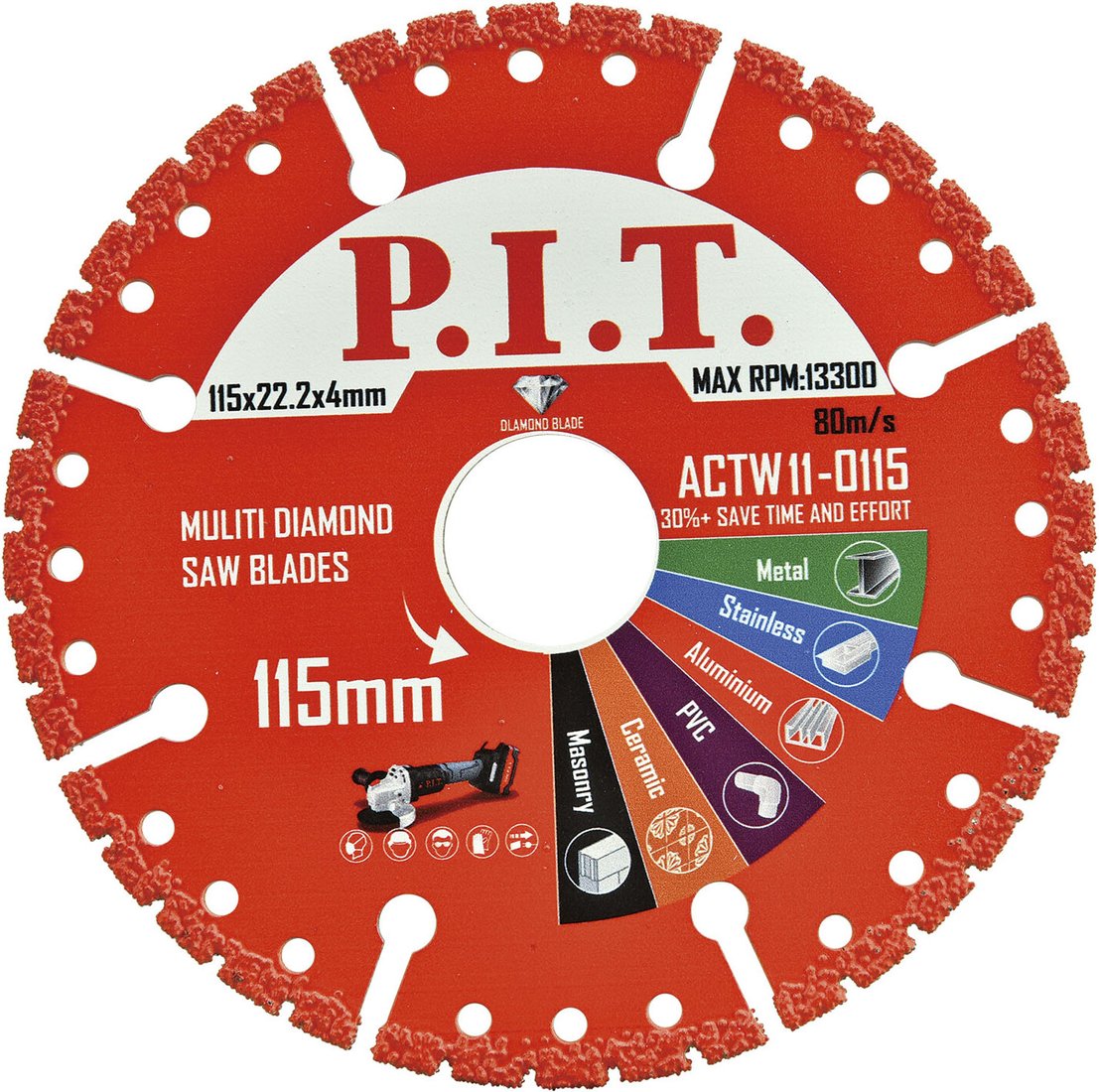 

Отрезной диск алмазный P.I.T. ACTW11-0115