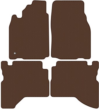 Комплект ковриков для авто Alicosta Mitsubishi Pajero Sport I (suv / K90) 1998 - 2008 (коричневый, сота)