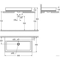 Умывальник Grohe 3947700H с гигиеническим покрытием 60x49