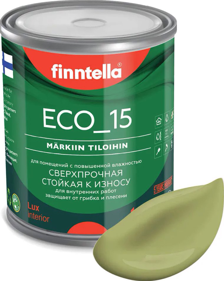

Краска Finntella Eco 15 Metsa F-10-1-1-FL032 0.9 л (зеленый)