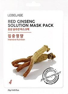 

Lebelage Маска для лица тканевая Red Ginseng Solution Mask Питательная 25 г