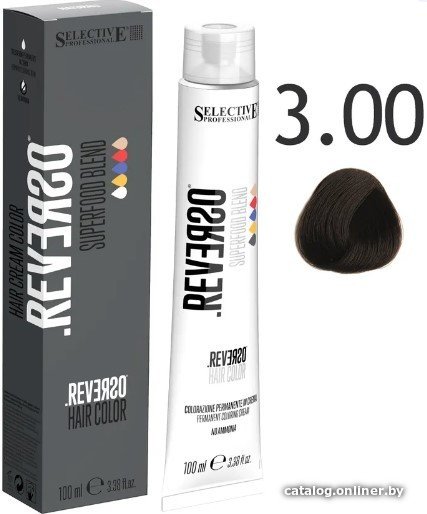 Крем-краска Selective Professional Reverso Superfood 3.00 89300 (100 мл, темно-каштановый интенсивный)