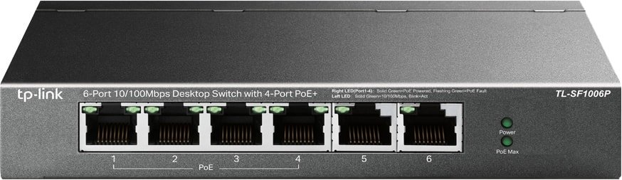 

Неуправляемый коммутатор TP-Link TL-SF1006P