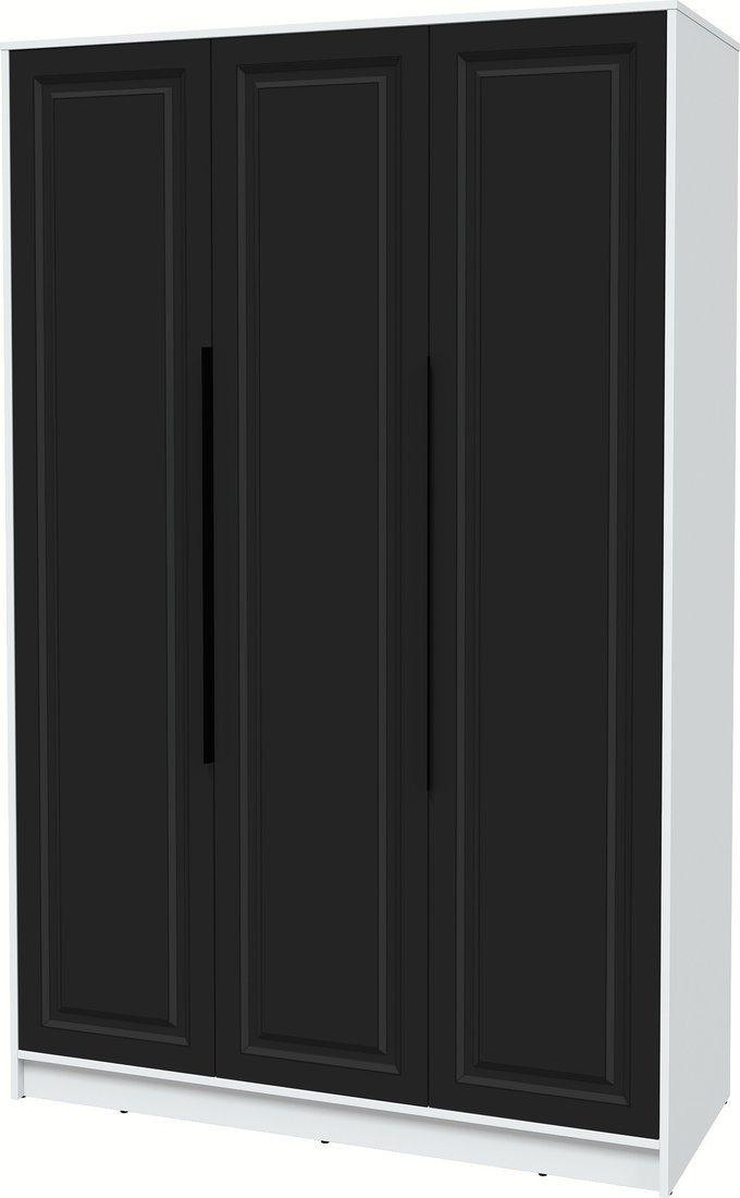 

Шкаф распашной Интерлиния Концепт КТ-Ш3 Деко (белый платинум/черный)