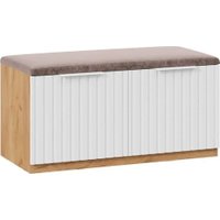 Тумба для обуви Трия Хилтон Исп.2.2 (дуб крафт золотой/белый матовый)