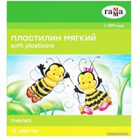 Пластилин восковой Гамма Пчелка 280032Н (12 цв)