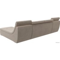 Модульный диван Лига диванов Холидей люкс 105553 (велюр, бежевый)