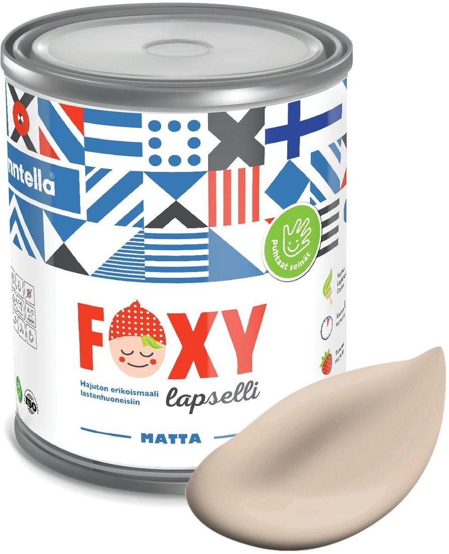 

Краска Finntella Foxy Lapselli Matte Hymy F-50-1-1-FL255 0.9 л (бежевый)