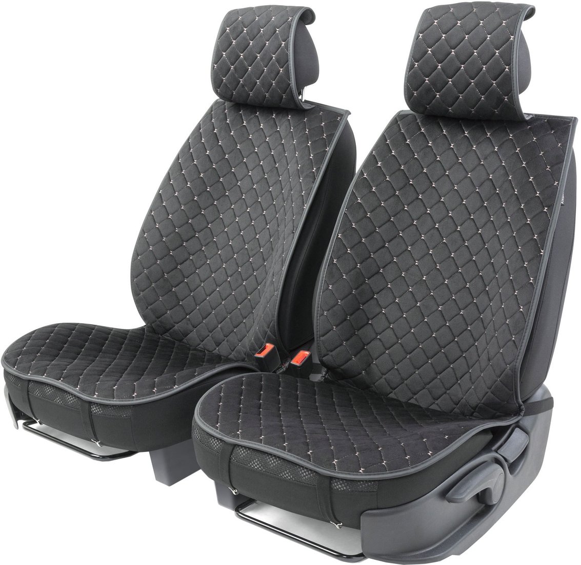 

Накидка на автомобильное сидение Car Performance CUS-1012 BK/GY (алькантара, черный/серый)