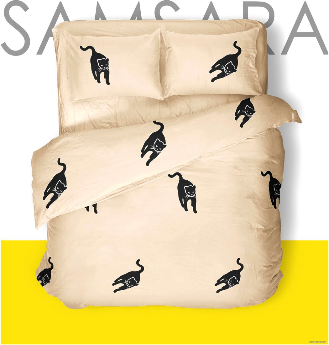 1.5-спальный комплект постельного белья Samsara Cats 150-1 153x215 (1.5-спальный)
