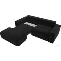 Угловой диван Лига диванов Лига-036 Классик левый 121380L (велюр черный)