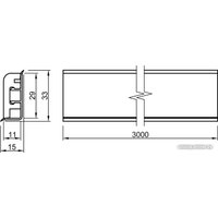 Плинтус TisComTrade Italo Wap 3 м (белый глянец) в Борисове