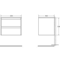  BelBagno Тумба под умывальник Kraft-600-2C-SO-RGB (rovere galifax bianco)