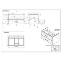  Cersanit Тумба под умывальник Classic 80 69091 (голубой матовый)