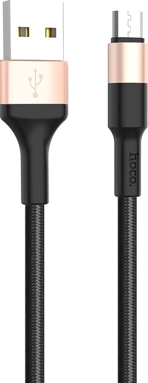 

Кабель Hoco X26 USB Type-A - microUSB (1 м, черный/золотистый)