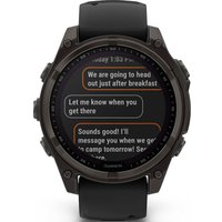 Умные часы Garmin Fenix 8 Solar, Sapphire 47мм (титановый угольно-серый DLC с черным ремешком)