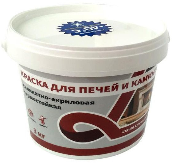 

Краска Alfavit Термостойкая для печей и каминов 3 кг