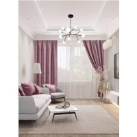 Комплект штор Mio Tesoro Мрамор 200x270 (2 шт, пыльная роза)