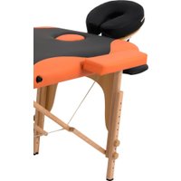 Массажный стол Atlas Sport складной 2-с 60 см деревянный (черно-оранжевый)