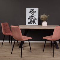 Стул AksHome Dallas 68746 (велюр, розовый/черный)