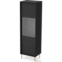 Шкаф-витрина Halmar Bullet W-1 (черный/золотой)