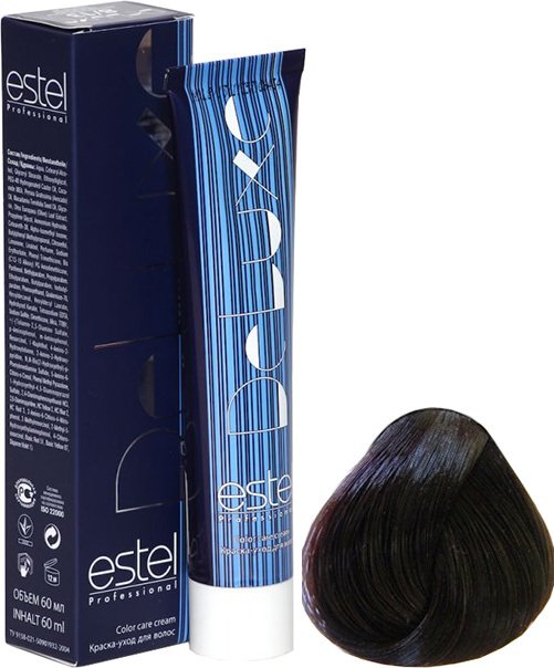 

Крем-краска для волос Estel Professional De Luxe 4/75 шатен коричнево-красный