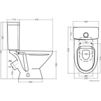 Унитаз напольный Santek Лига [1.WH30.2.197]