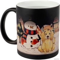 Кружка Bondibon новогодняя Хамелеон. Зимнее волшебство ВВ5638