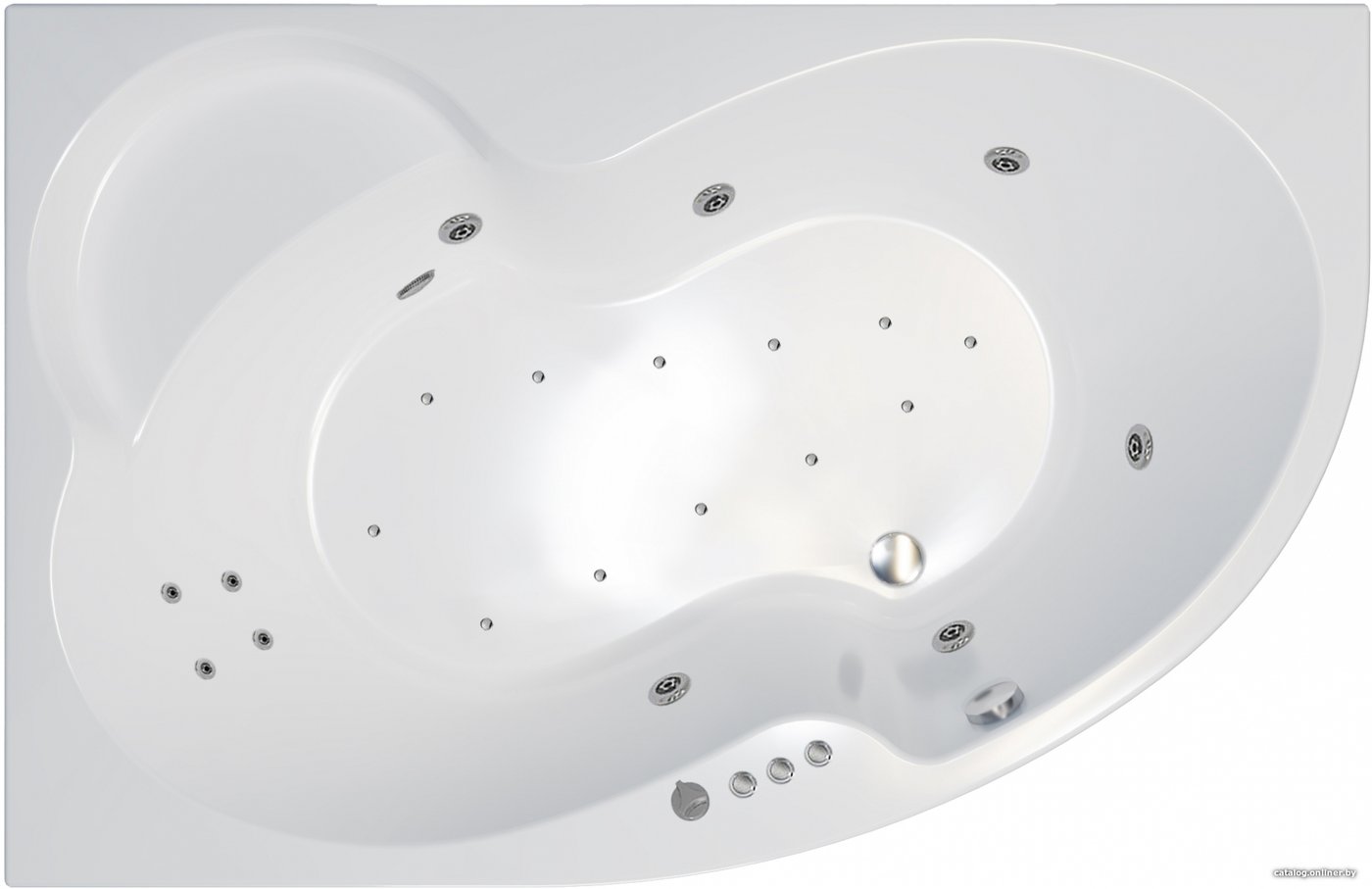 Ванна Triton Мари 170x110 R Люкс Flat (с гидромассажем)