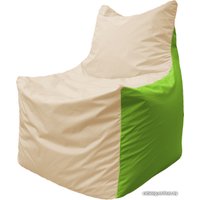 Кресло-мешок Flagman Фокс Ф2.1-141 (бежевый/салатовый)