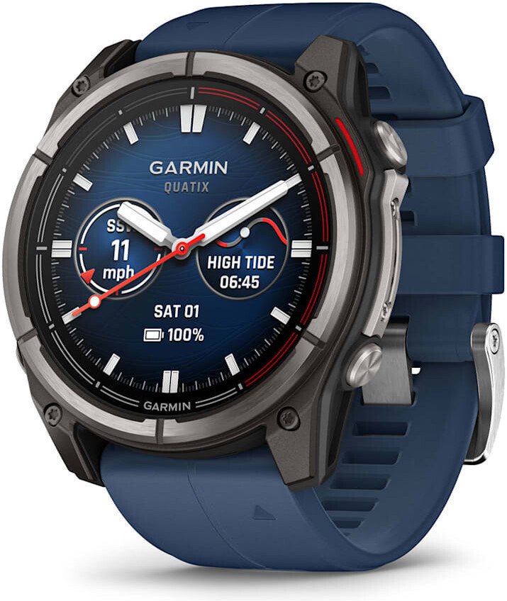 Умные часы Garmin Quatix 8 51 мм (титановый серый/синий)