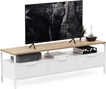 Тумба Crafto Фрида 02 1540x400x470 (белый/дуб)