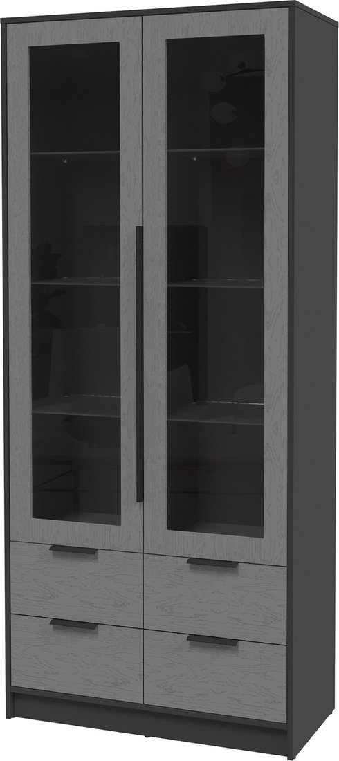 

Шкаф-витрина Интерлиния Концепт КТ-ШВ2 Глосс (антрацит/дуб серый)