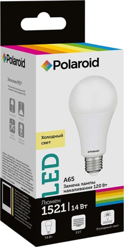 Светодиодная лампочка Polaroid A65 E27 14 Вт 4000 К PL-A65140274