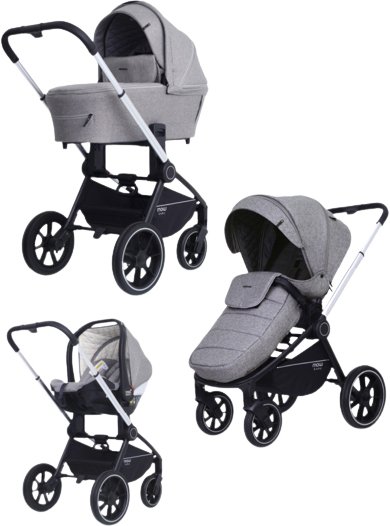 

Универсальная коляска Rant MOWbaby Zoom PU (3 в 1, silver beige)