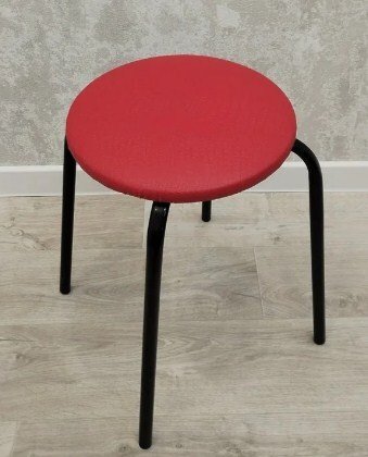 

Табурет Табуретоф Эконом (Красный/ Черный каркас)