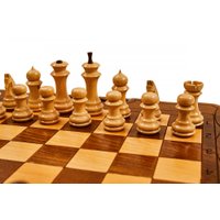 Шахматы/шашки/нарды Haleyan Резные 40 с ручкой kh130-4