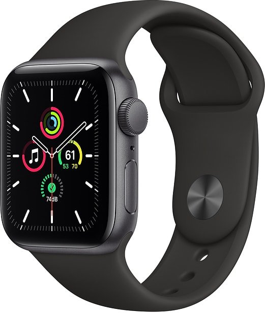 

Умные часы Apple Watch SE 40 мм (алюминий серый космос/черный спортивный)