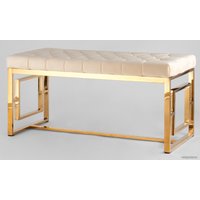 Пуфик Stool Group Бруклин Bench-012-TG-BG (вельвет бежевый/сталь золото)