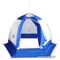 Палатка для зимней рыбалки Пингвин 3 с дышащим верхом (белый/синий)