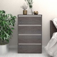 Комод Кортекс-мебель Бари 60 4ш (береза/береза/белый)