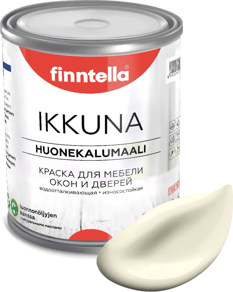 

Краска Finntella Ikkuna Kermainen F-34-1-9-FL121 9 л (желто-белый)