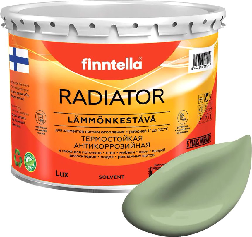 

Краска Finntella Radiator Sypressi F-19-1-3-FL026 2.7 л (светло-зеленый)