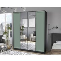 Шкаф распашной Интерлиния Концепт Тренд КТ-Ш4(з) (антрацит/мята)