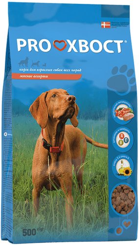 Сухой корм для собак Proхвост Мясное ассорти 0.5 кг